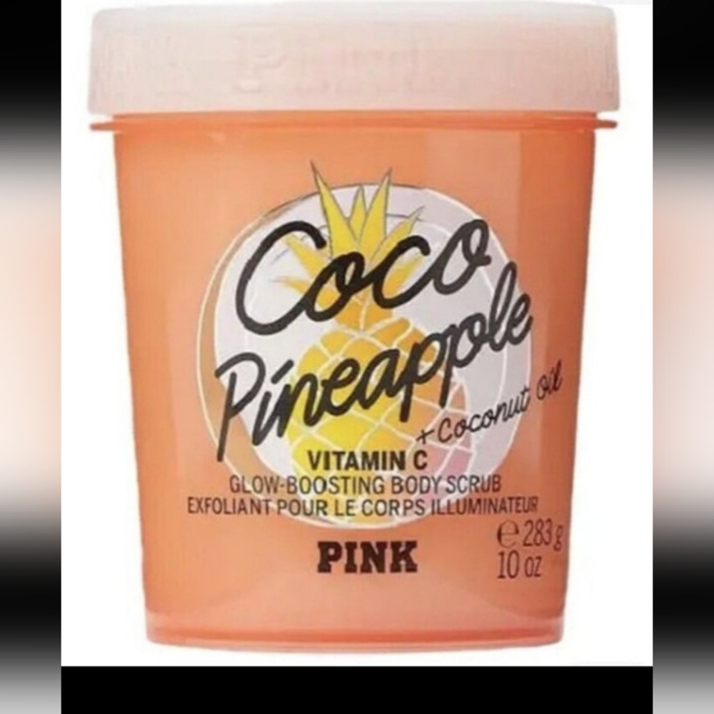 New Victoria’s Secret PINK Coco Pineapple Glow Boosting Body Scrub 🍍☀️
